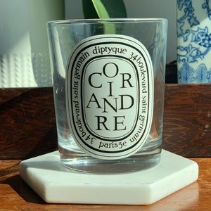 Full size! Diptyque Coriander candle glass